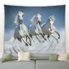 Pentium Horse Printing Tapestry Wall Hanging Polyester Fabric Home Living Room Decor Wild Animals Pattern Big Couch Blanket