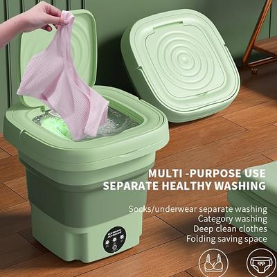 8L Portable Small Foldable Washing Machine with Spin Dryer For Socks Underwear Panties Washer Household Mini Washing Machine