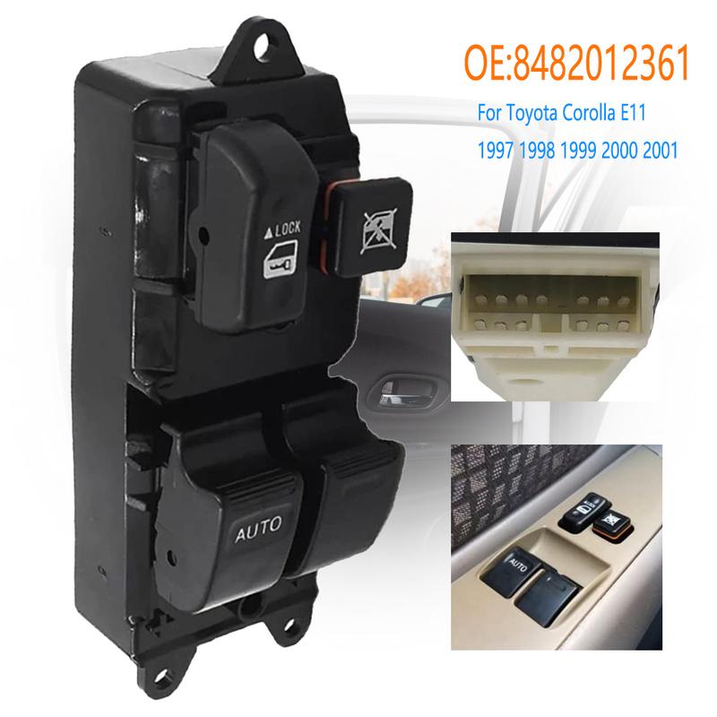 Power Window Switch for Toyota Corolla E11 1997 1998 1999 2001 Front Left Electric Glass Lifter Control Regulator Button Parts