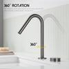 Gunmetal Basin faucet Knurled knob Hot & Cold Sink Mixer 360 Rotating Spout Wider spread Deck Mounted Basin Tap Bathroom Faucet