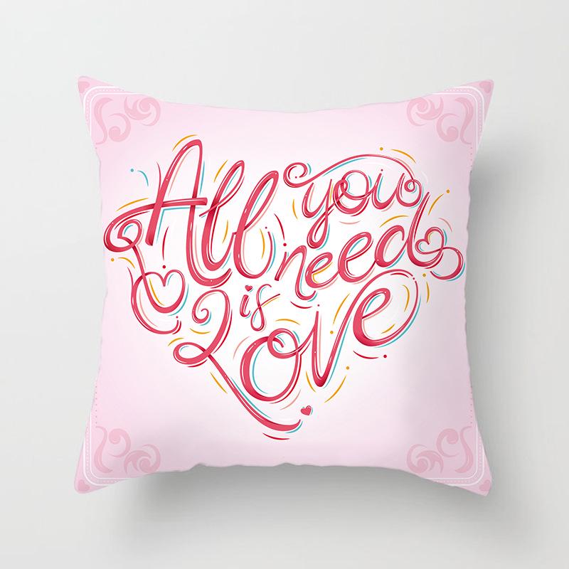 Valentine's Day Digital Printed Car Pillow Cushion Cover Core-Free Home Soft Decoration