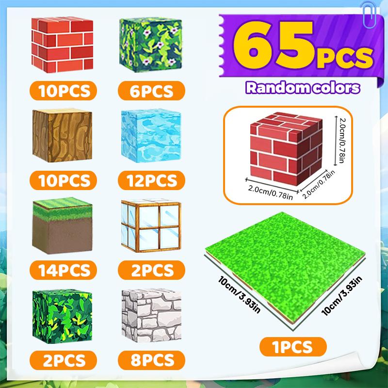 

Magnetic Building Blocks Set For 3 Years+ Old Children s DIY Assembly Toy Building Blocks Table Building Games with Base Plate