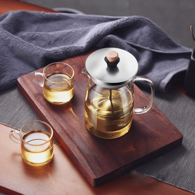 Chinese Kung Fu Teacup Boiling Teapot Filter Glass Chinese Tea Ceremony Tea Maker Flower Teapot Tea Set Lifting Teapot