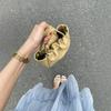 2024 new soft leather cloud pleated small bag women's handbag vegetable basket niche high-end commuter messenger bag