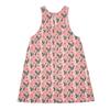 Apron Floral Print Apron 247074 Pink [Kusuguru Japan] A-Line M-L