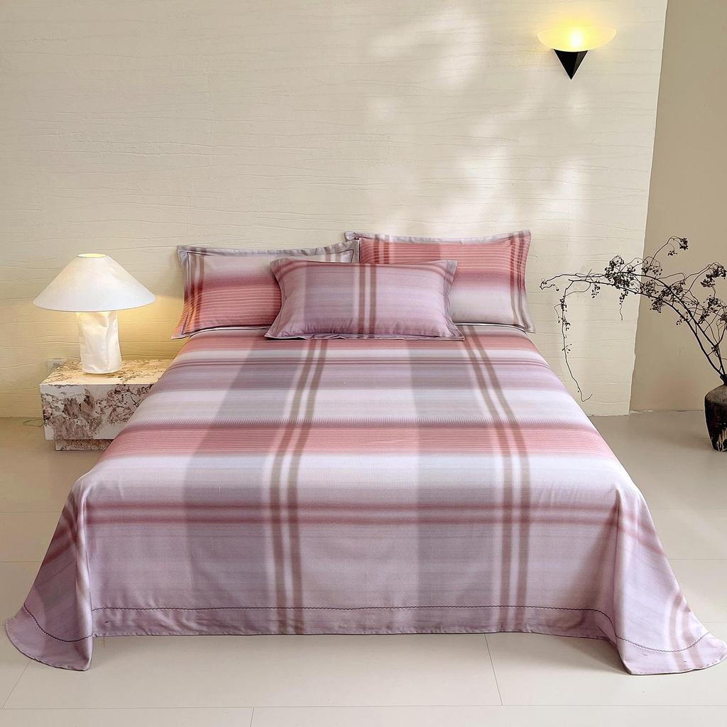 Premium 100% Long-Staple A-Grade Pure Cotton Satin Bed Sheet for Dorms