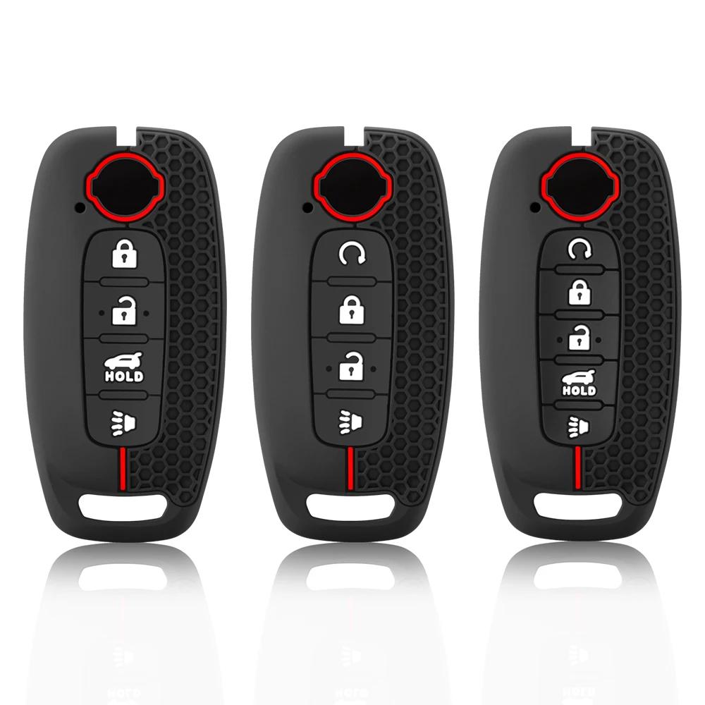 Silicone Key Cover Case For Nissan Versa X-Trail T33 Serena Rouge Kicks Pathfinder Ariya Rogue Car Accessories