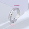 Buyee 925 Sterling Silver Couples Ring White Zircon Wedding Ring Finger for Women Men Classic Engagement Fine Jewelry Circle