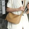 Women's Genuine Leather Hobo Soft Shoulder Messenger Bags for Women Wide Half-moon Bag