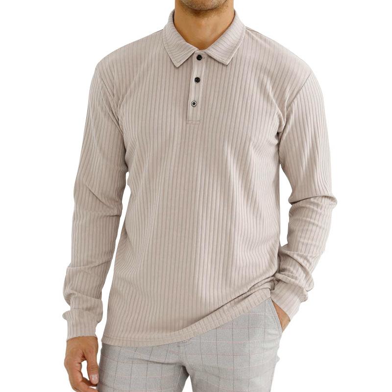Autumn Men's Long Sleeve T-shirt Loose Long Sleeve Polo Shirt for Men
