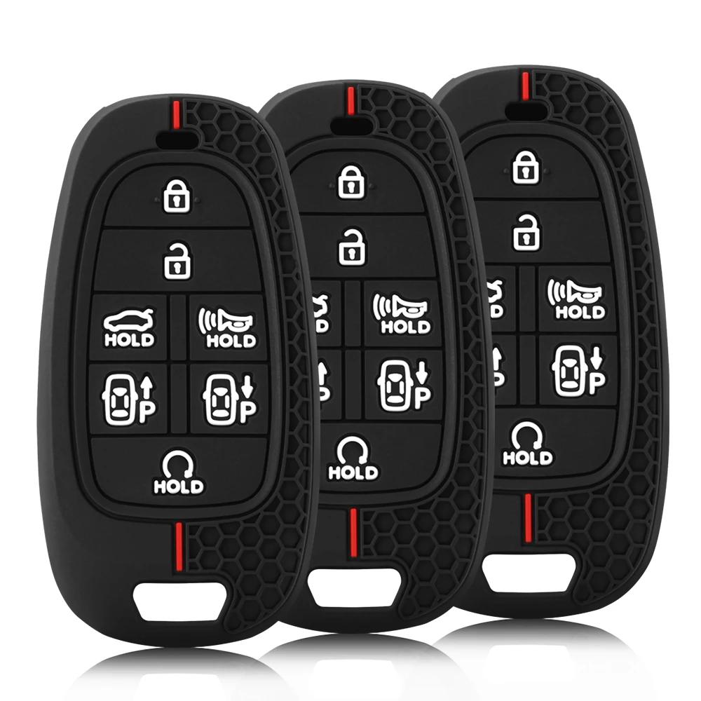 Silicone Key Case For Hyundai Palisade Tucson Santa Fe Atos Solaris Prime Nexo Sonata Staria Ioniq Car Key Cover