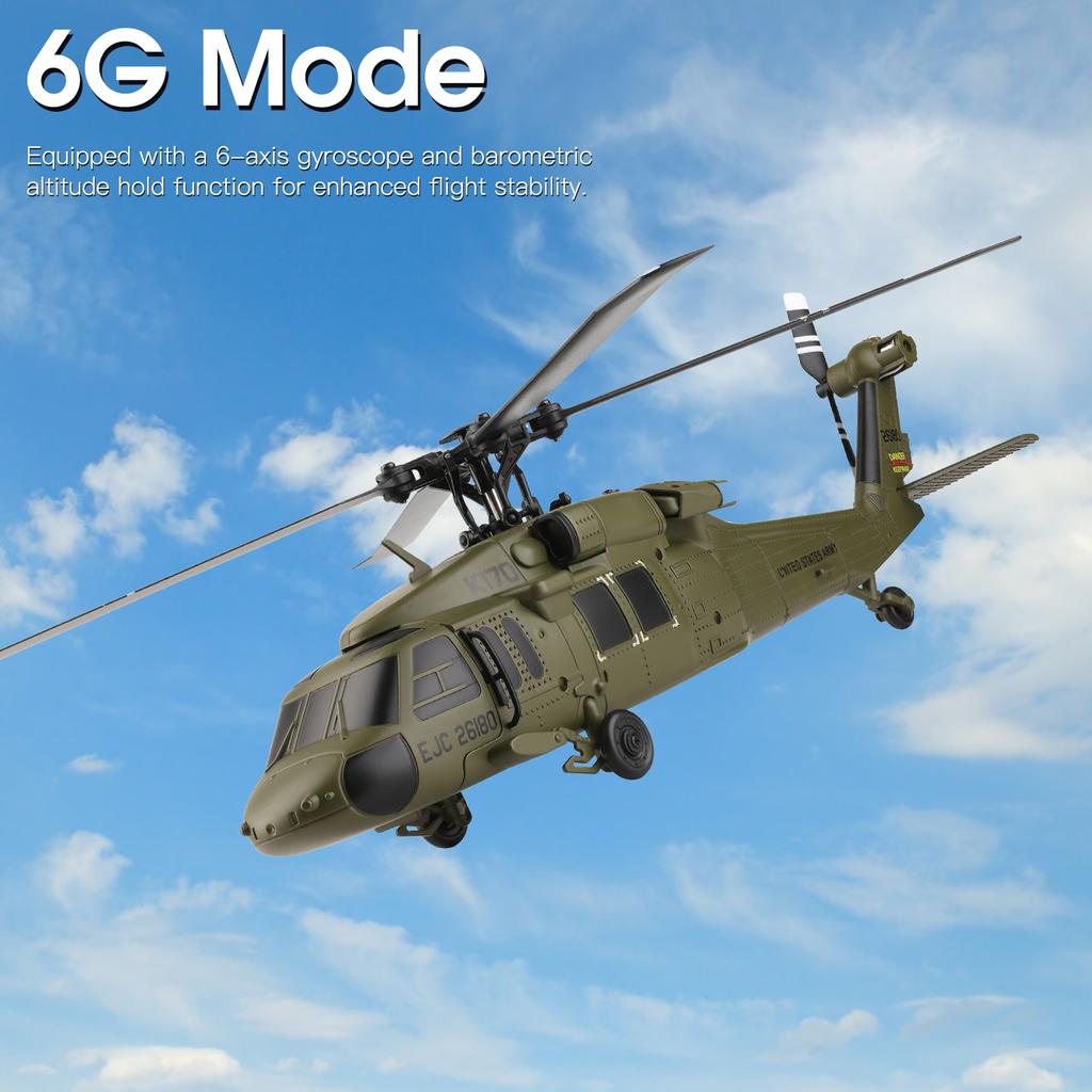 Remote Control Helicopter, 2.4G 4 Channel Mini Aircraft with Brushless Motor, Altitude Hold, Gyro, One Key Take Off and