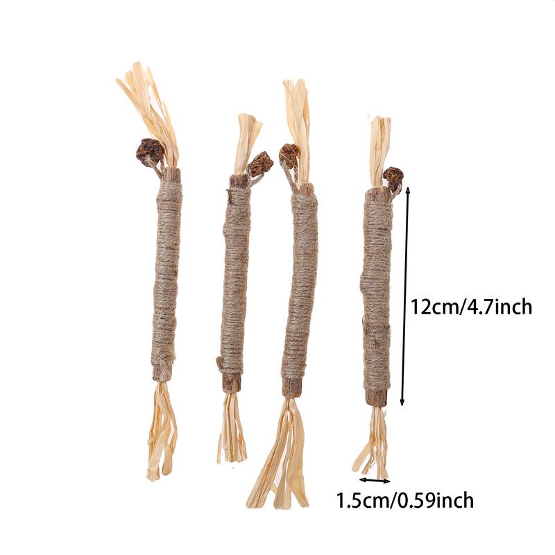 Cat Grinding Teeth Stick Wooden Polygonum Stick Bite Combination New Cat Toy Teeth Grinding Biting Stick Tooth Stain Removal Toy