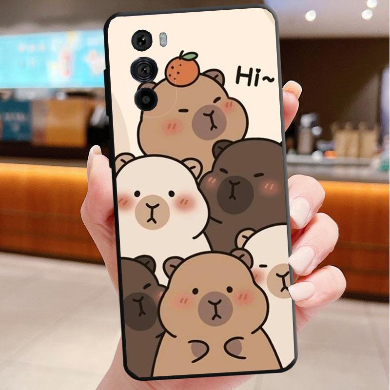 

Cute Capybara Phone Case For Motorola Edge 50 40 Pro 50 40 30 Ultra Neo Fusion Moto G Play G Stylus G Power G 5G Moto Edge 40 Neo