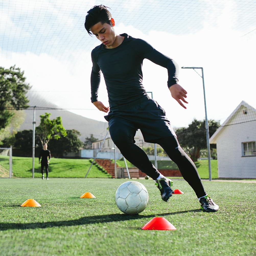 GHB Marker Training Soccer Color Set of Dribble 5 Colors of Practice Includes Stand and Storage Bag of Cones, Cones, Cones, Cones, 10, Markers, (2