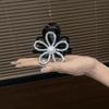 Exquisite Sparkling Diamond Hollow Flower Hair Clip Female 2024 New Hairpin High-End Back of Head Updo Shark Clip Headwear