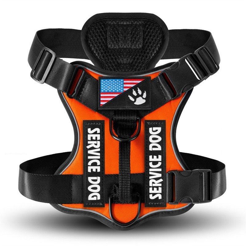 Reflective Tactical Harness for Large Dogs - Explosion-Proof & Adjustable, No-Choke Design