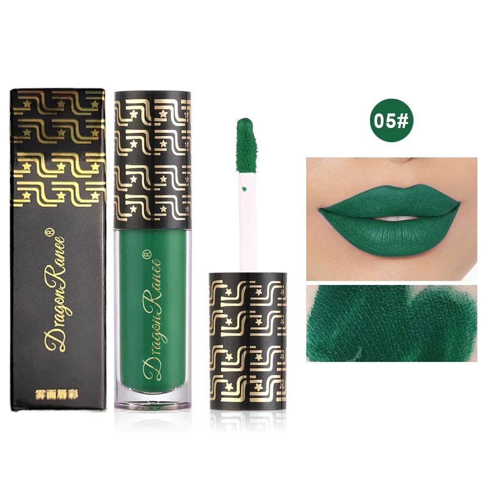 Ryukin Matte Vloeibare Lipstick Make-Up Lip Glazuur Hydraterende Waterdicht Duurzaam Lip Modder Non-stick Cup Rose Red Lipgloss make-up beige