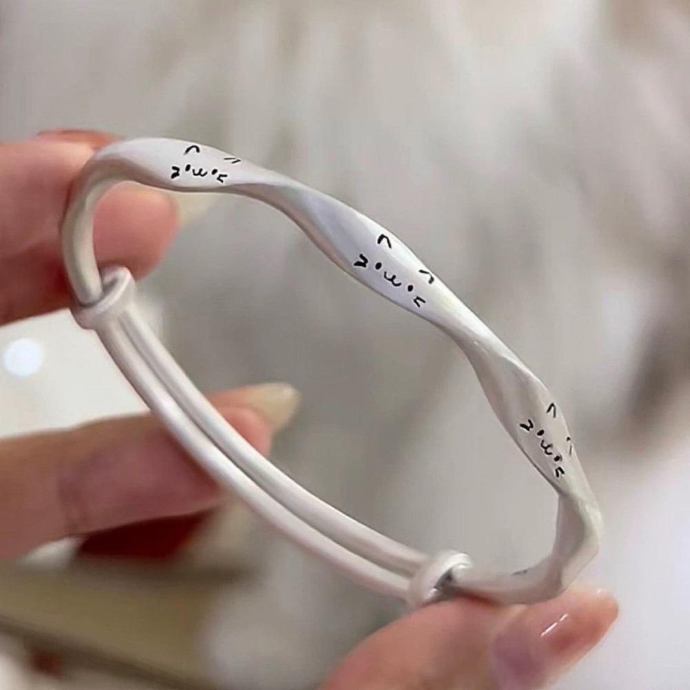 

Adjustable Copper Bracelets Classic Cute Hand Bracelet Sweet Cat Bangle Women Style C