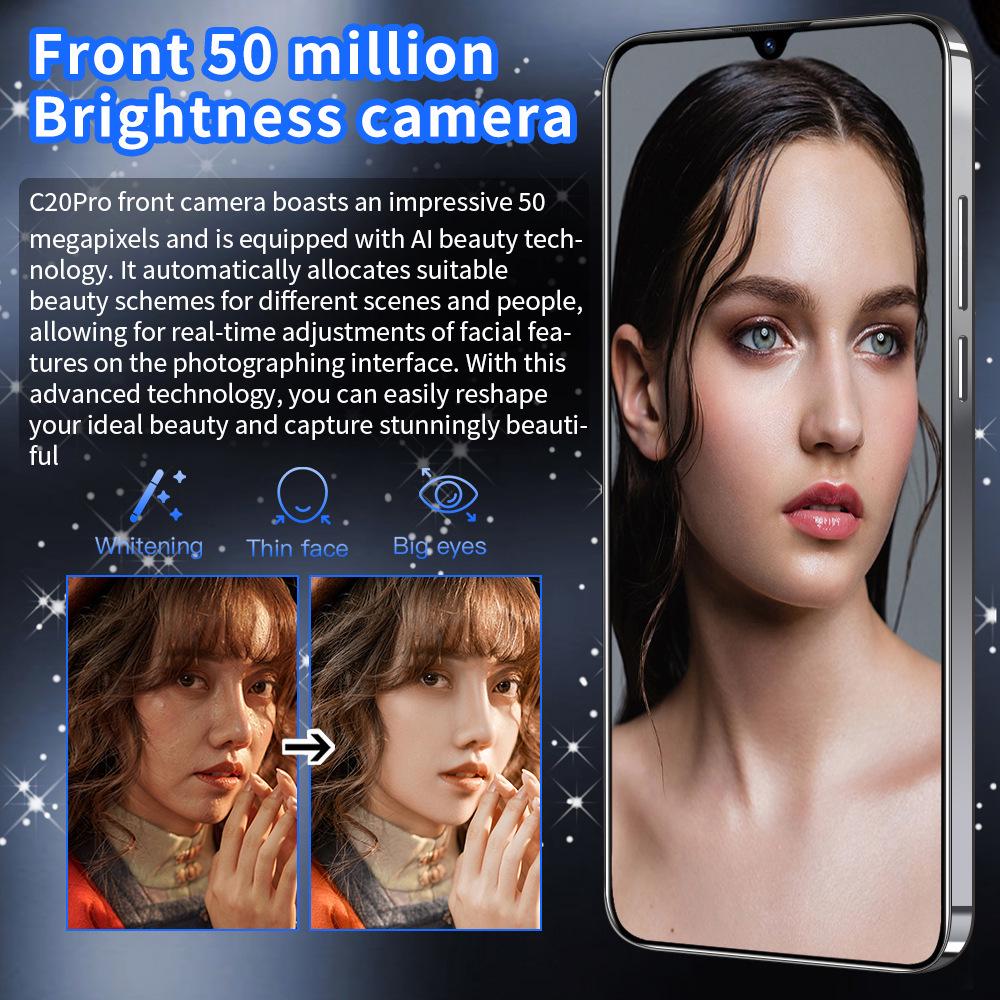 C20Pro 7.3-Inch Full Screen Android Smartphone, 16GB Ram + 1TB Storage