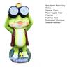 Solar Frog Statue Garden Frog Sculpture with Telescope Outdoor Frog Statue