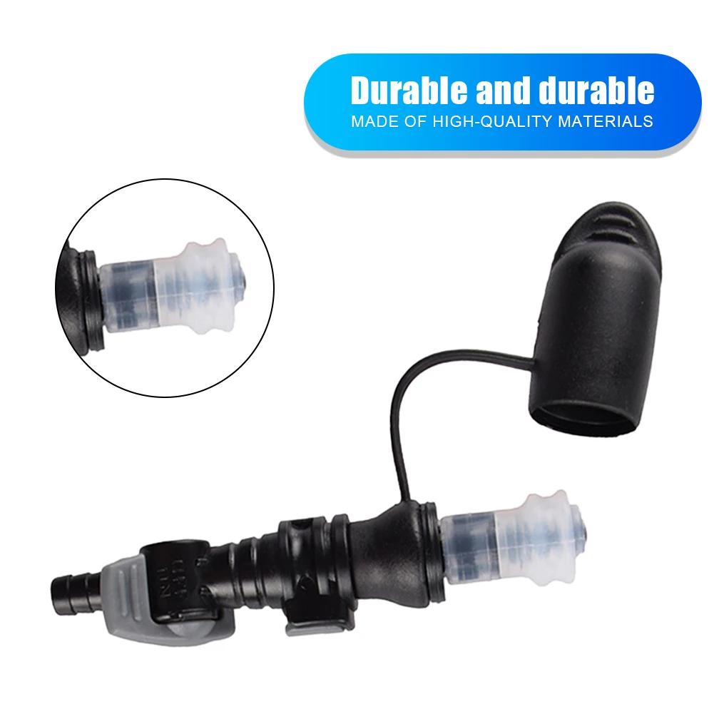 Hydration Bags Bite Valve Mouthpiece Replacement 7-9mm Diameter Nozzle Connector with Cover for Cycling Sports Bladder Water Bag