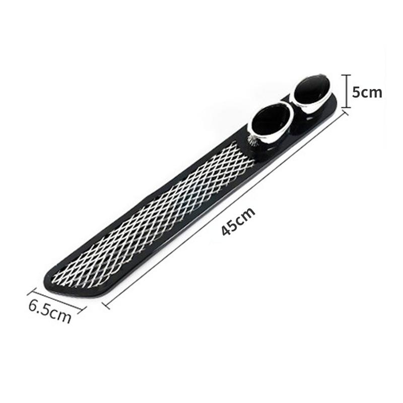 2 Peças/Conjunto Universal Carro Auto Estilo Grade Decorativa Falsa Saída de Ar Tubo Silenciador de Escape Fita Adesiva Modificação de Carro