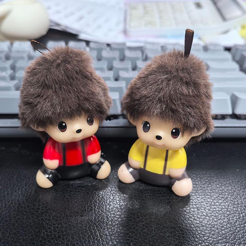 

Mini Monchhichi Figurines Cute Monchchi Desktop Ornaments Sitting Monkiki Dashboard Decoration Figurine Figure Children s Gifts