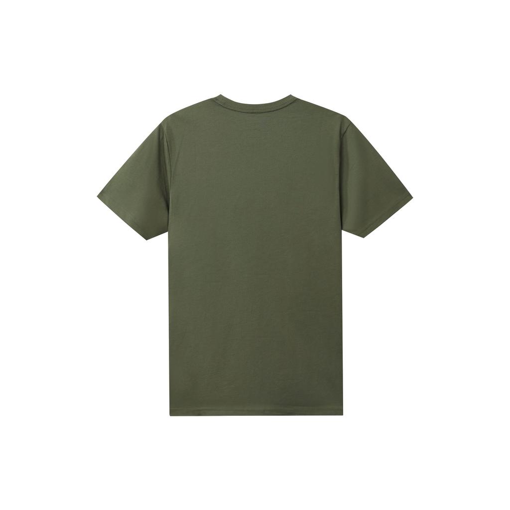 Vans Simple Letter Logo Print Round Neck Short Sleeve T-Shirt Men Tops Army-Green VN0A4MM6KCZ