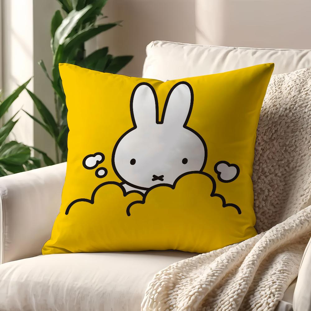 Kawaii MMiffy cushion cover For Pillow Printing Sofa Decoration Home Car Room Coffee Shop Office Nordic Simplicity