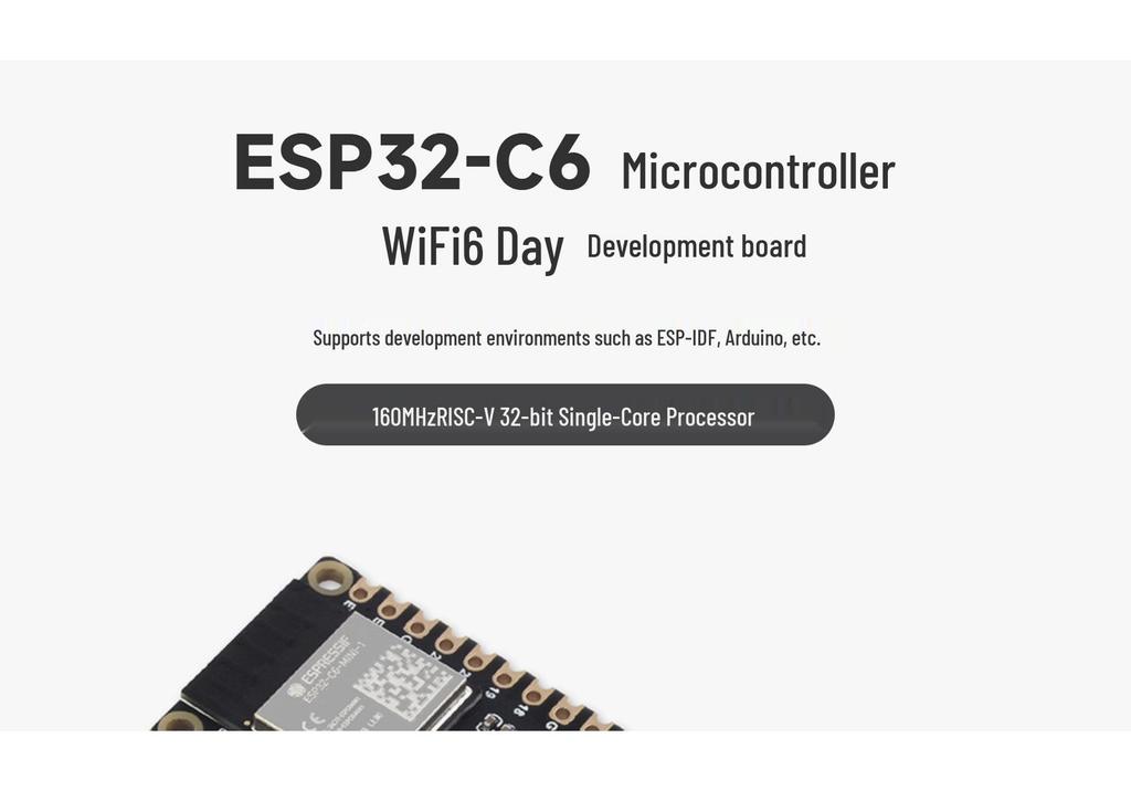 ESP32-C6 WiFi 6 Development Board with 160MHz Processor and ESP32-C6-MINI-1 Module