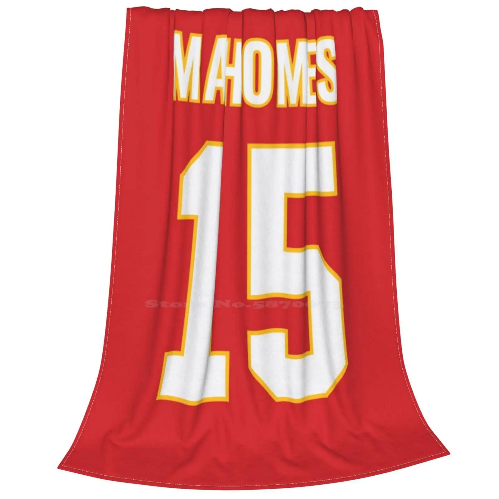 Пэт Махоумс Мягкий Теплый Легкий Тонкий Одеяло Спортивный Узор Пэт Махоумс Chiefs — фото 3