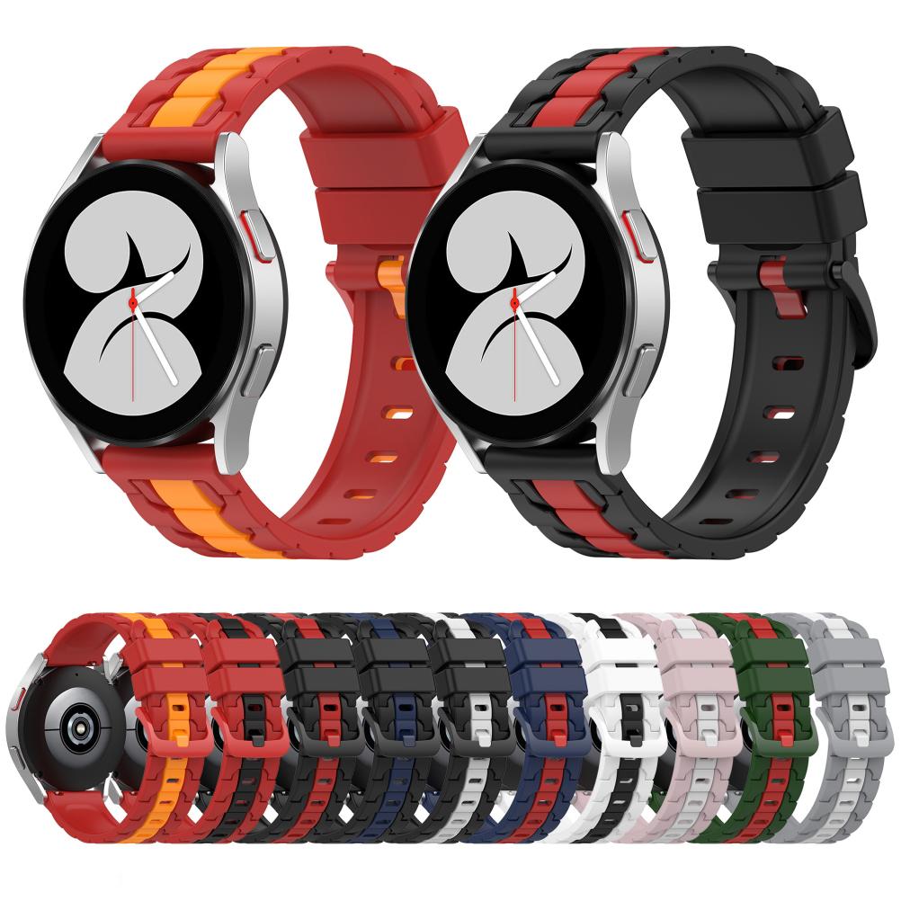 Replacement Bands Compatible for Samsung Galaxy Watch5 Dual Color Soft Silicone Wristbands