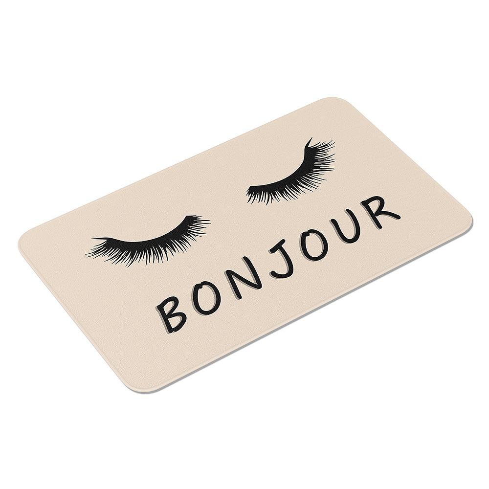 3D Eyelash-printed Rug/mat  Entrance Mat  Bathroom Anti-slip Mat  Living Room  Bedroom  and Kitchen Mat.