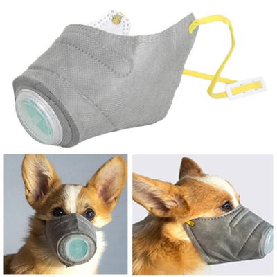 Yousheng 2/4Pcs Dog Respirator Muzzle Adjustable Air Filter Face Cushion Reusable Breathable Anti Fog Anti Dust Protective Muzzle for Large Small Dogs