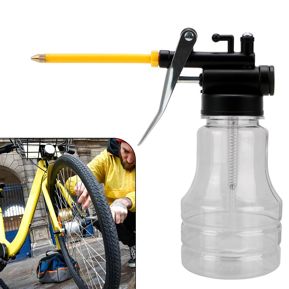 Plastic 250ML Hand Tools Lubricator Oil Pump Cans Clear Oil Can High Pressure Oiler Grease Flex Gun