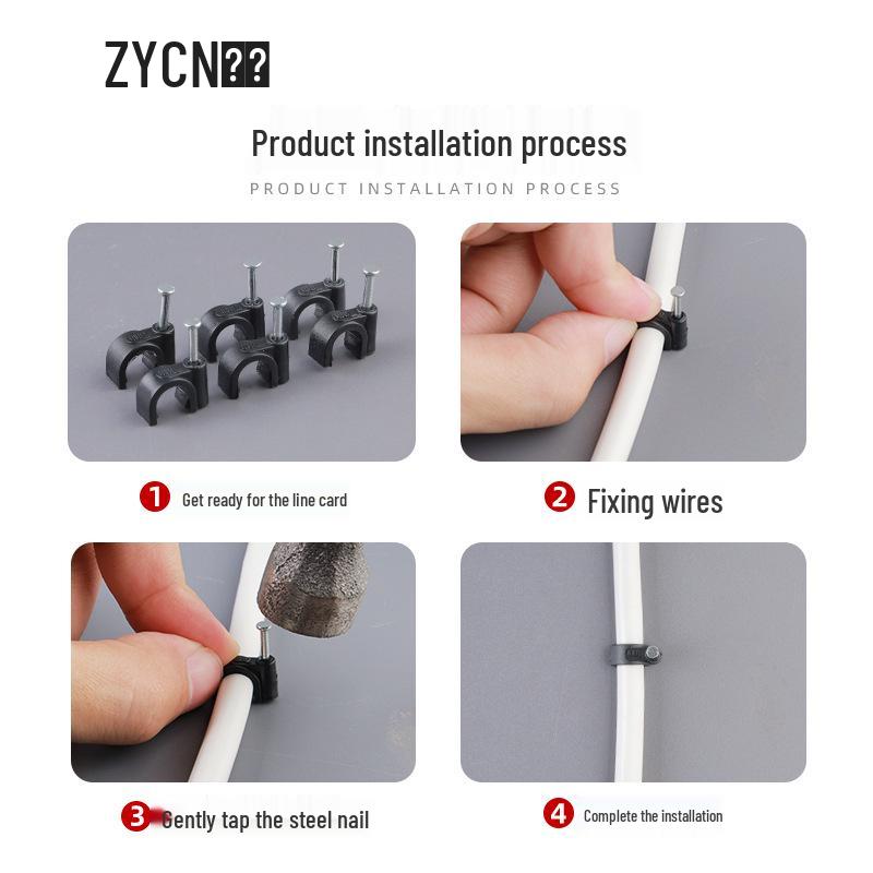 U-Shaped Steel Nail Wire Clip for Telephone and Network Cables