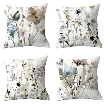 Heimdeko Aquarell Blumenmuster Kissenbezüge Muster Kissenbezug Geeignet für Sofa Schlafzimmer Auto Kissenbezug