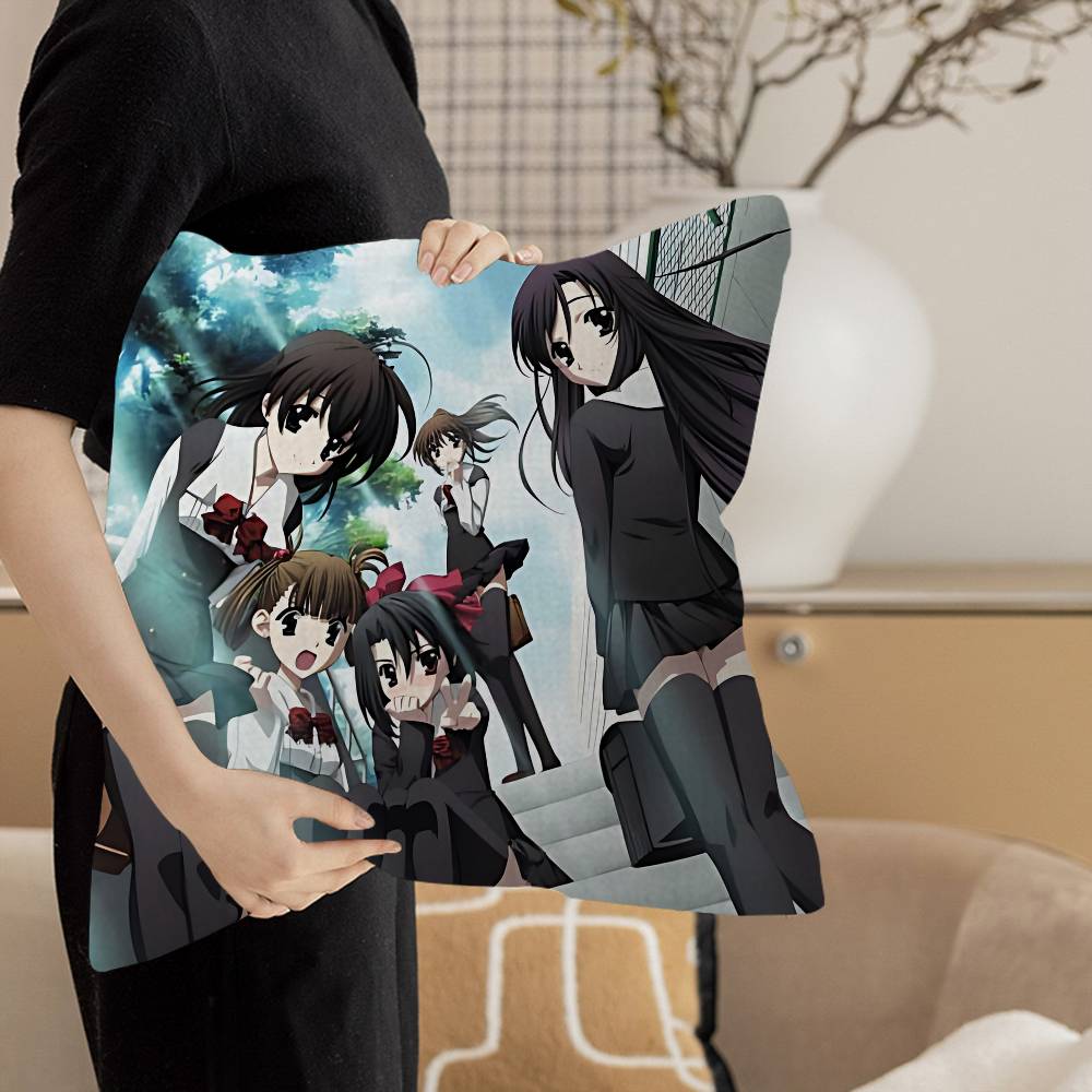 Anime S-School D-Days Katsura Kotonoha Personalized Picture Text Home Decorative Pillows Household Gifts 45x45cm