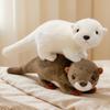 Nuovo Peluche Lontra Adorabile Realistica 35cm Lontra Peluche Giocattolo Peluche Animale di Peluche Giocattolo Bambola Rassicurante Kawaii Bambino Regalo di Compleanno Natale