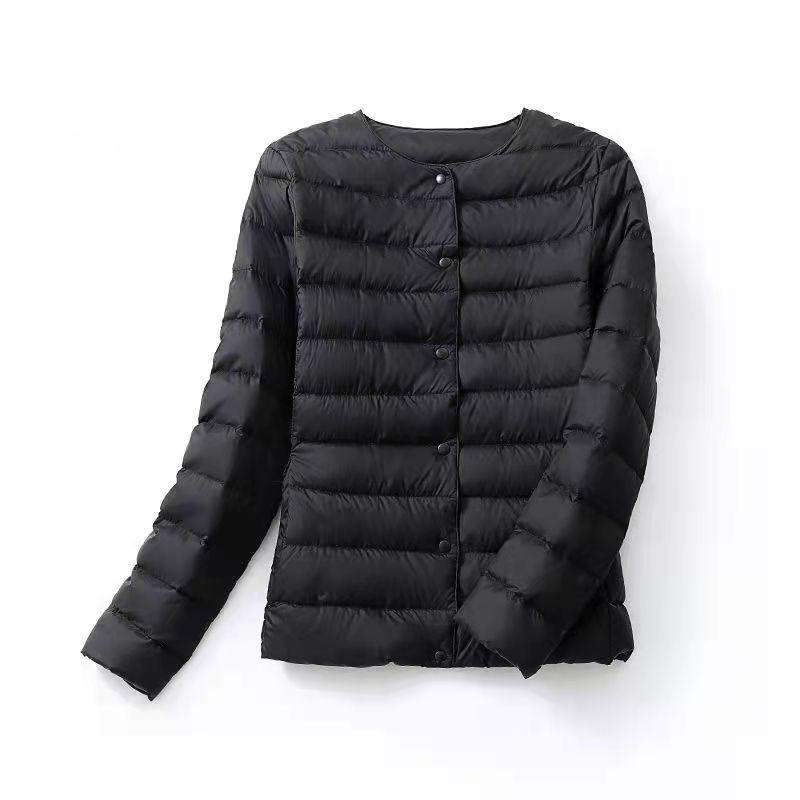 Annual Light Down Jacket Liner Round Neck V Neck Warm Versatile and Thin White Duck Down Long Sleeve Jacket Light