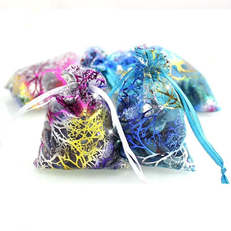 20pcs/lot Small Organza Bags Favor Wedding Christmas Gift Bag Jewelry Packaging Bags & Pouches