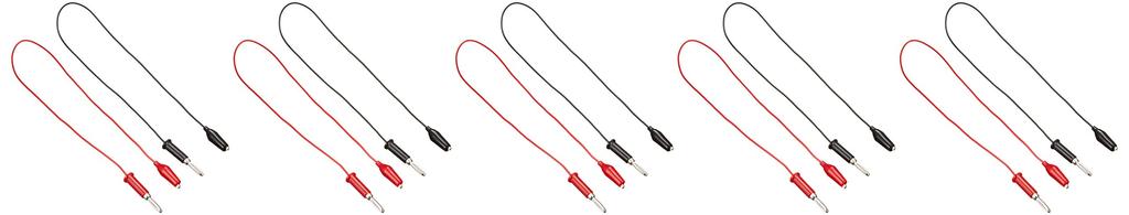 Teishin Electric Clip Banana Test Lead 5 pieces each color TLA-118 Red/Black