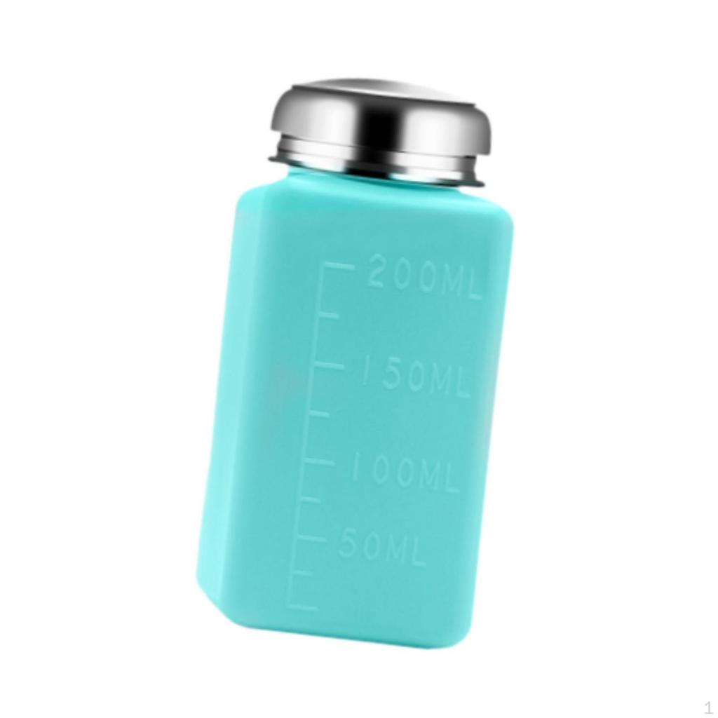 Liquid Dispenser Bottle with Flip Cap for Makeup Remover Tool Push Down