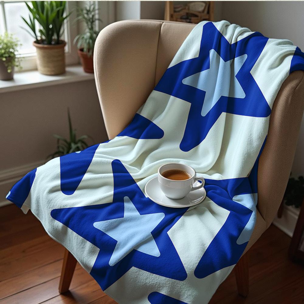Two Tone Stripe Pink Bloom Soft Flannel Blanket Breathable Warm Throw for Office Car Sofa Kids Room Birthday Xmas Gift