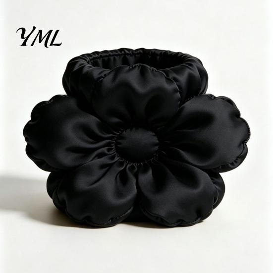 Cute Aesthetic Desk Decor Satin Flower Pen Holder, Petal Design Organizer, Durable Unique Floral Accessory PLA Desktop Storage Container, for