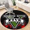 1pc GTA V Office Round Area Rug, Indoor Mat Suitable For Office,Bedroom Living Room Home Decor, Room Deco A0926024