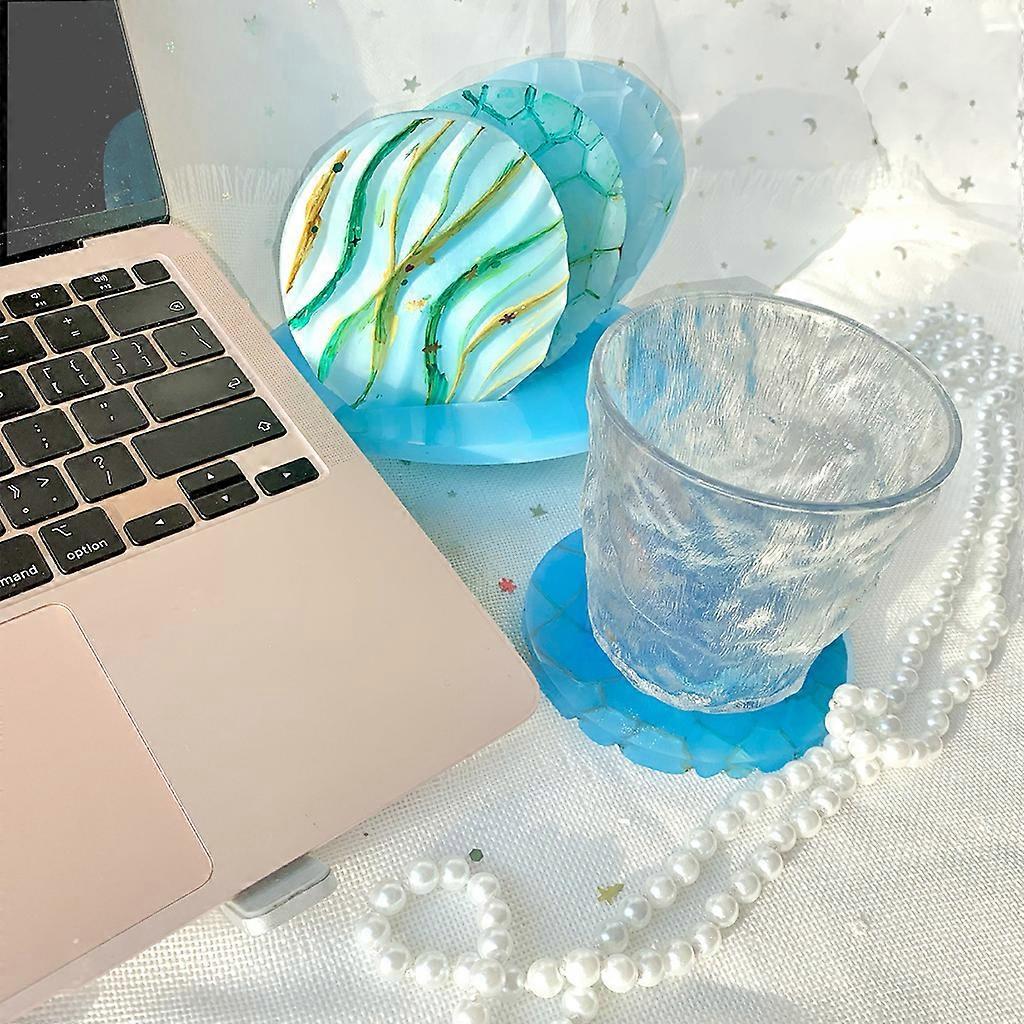 Irregular Tray Coaster Molds and Silicone Epoxy Resin Coaster Holder Molds Used To Make Artificial Agate Pieces Coasters Multicolor