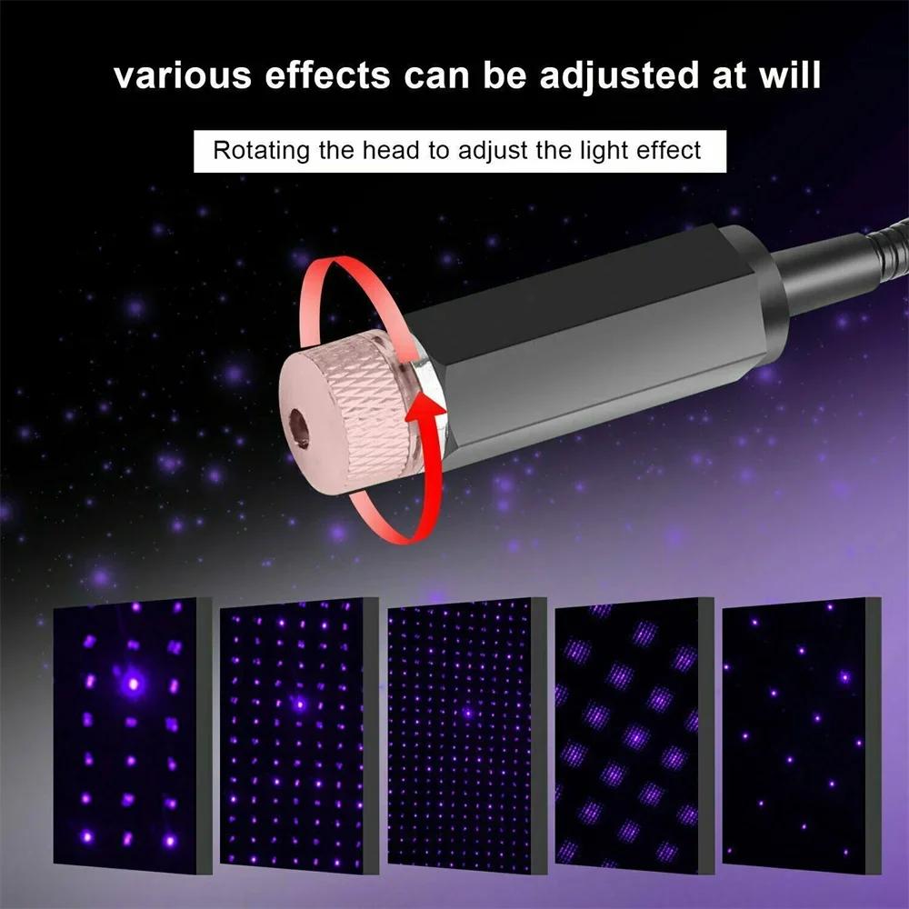 Mini Led Car Roof Star Night Light Projector Atmosphere Galaxy Lamp Usb Decorative Adjustable For Auto Roof Room Ceiling Decor