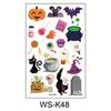 Waterproof Halloween Cartoon Tattoo Stickers for Kids - Pumpkin Magician Theme